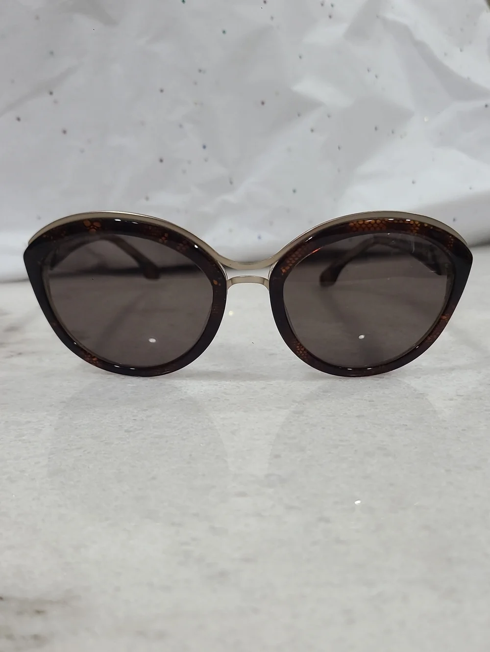 Bon Vivant PENELOPE/7238 Women's Brown Tortoiseshell Cat-eye Sunglasses.